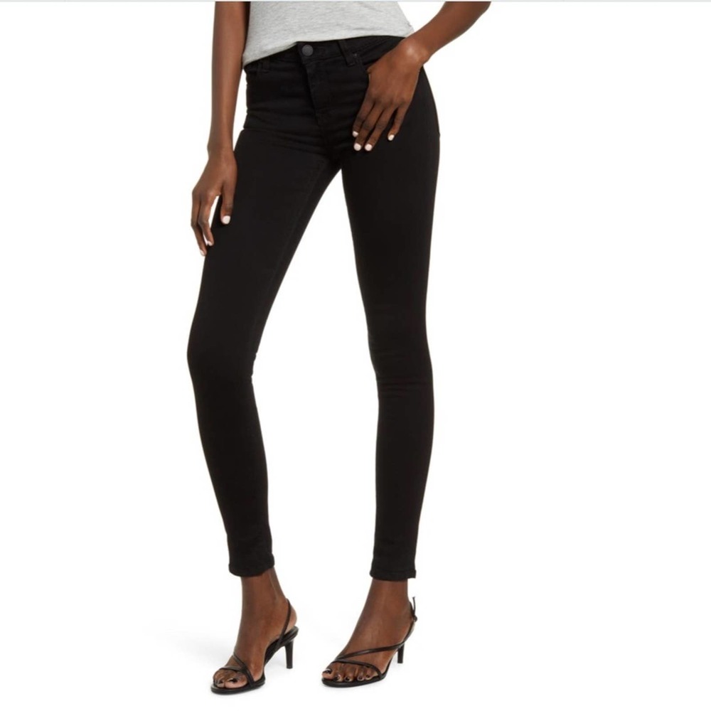 Hudson Krista Super Skinny Ankle Jeans Black Sz 28